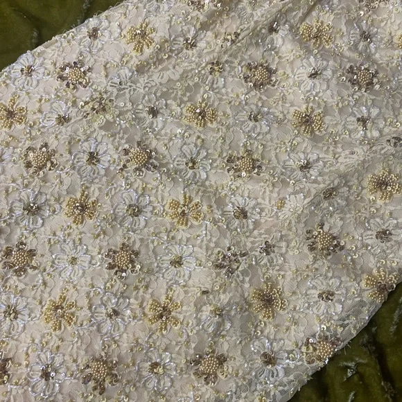 Topshop yellow sequin beaded embroidered sparkle strappy shift dress winx - Picture 9 of 14